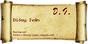 Diósy Iván névjegykártya