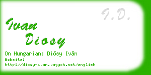 ivan diosy business card